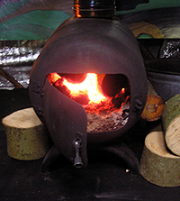 Gas bottle woodburners